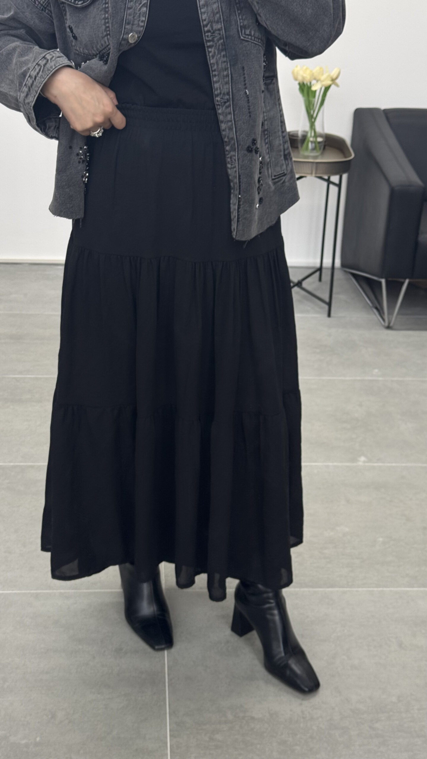 Şifon Katlı Etek - Görsel 5