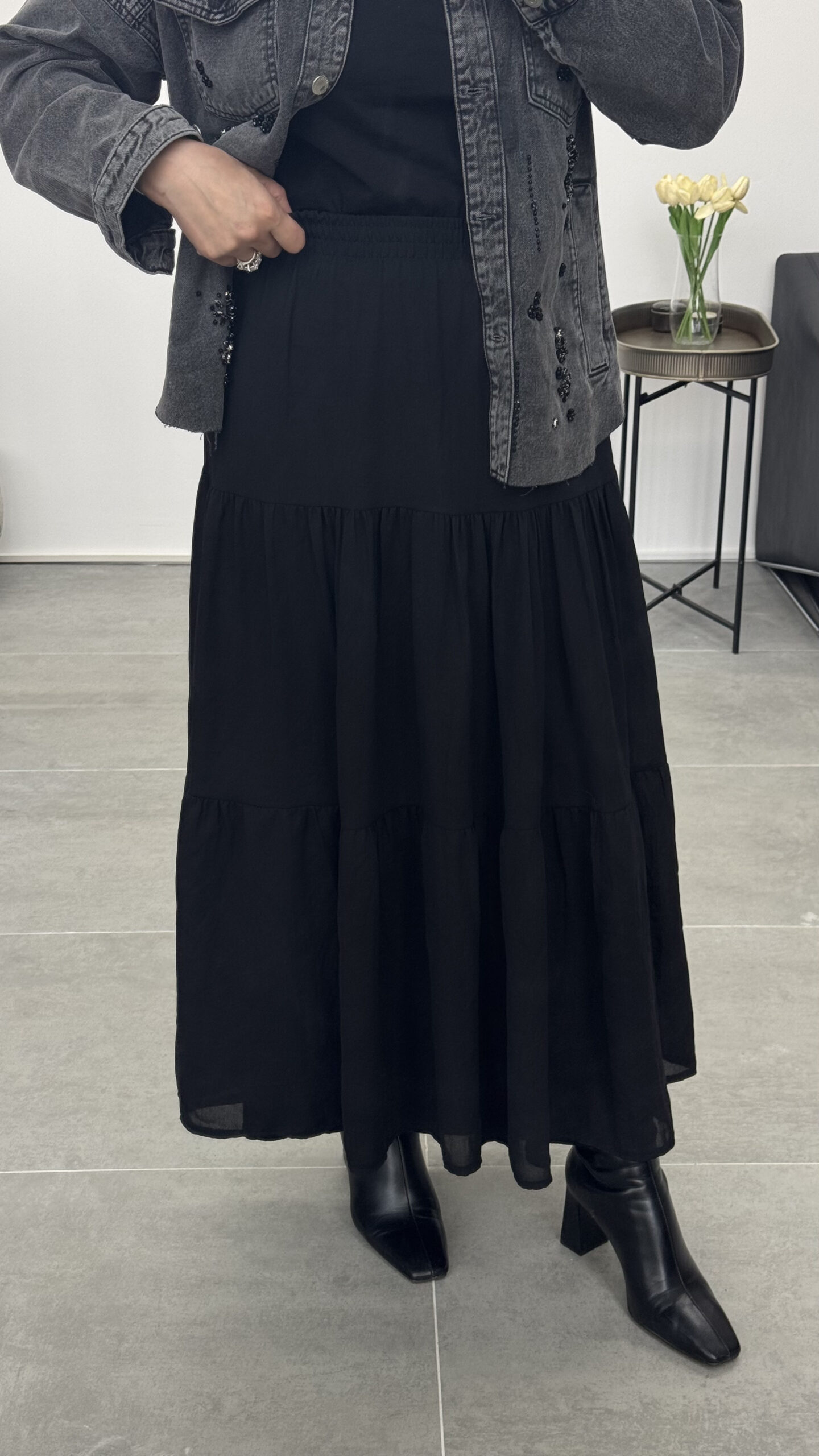 Şifon Katlı Etek - Görsel 4