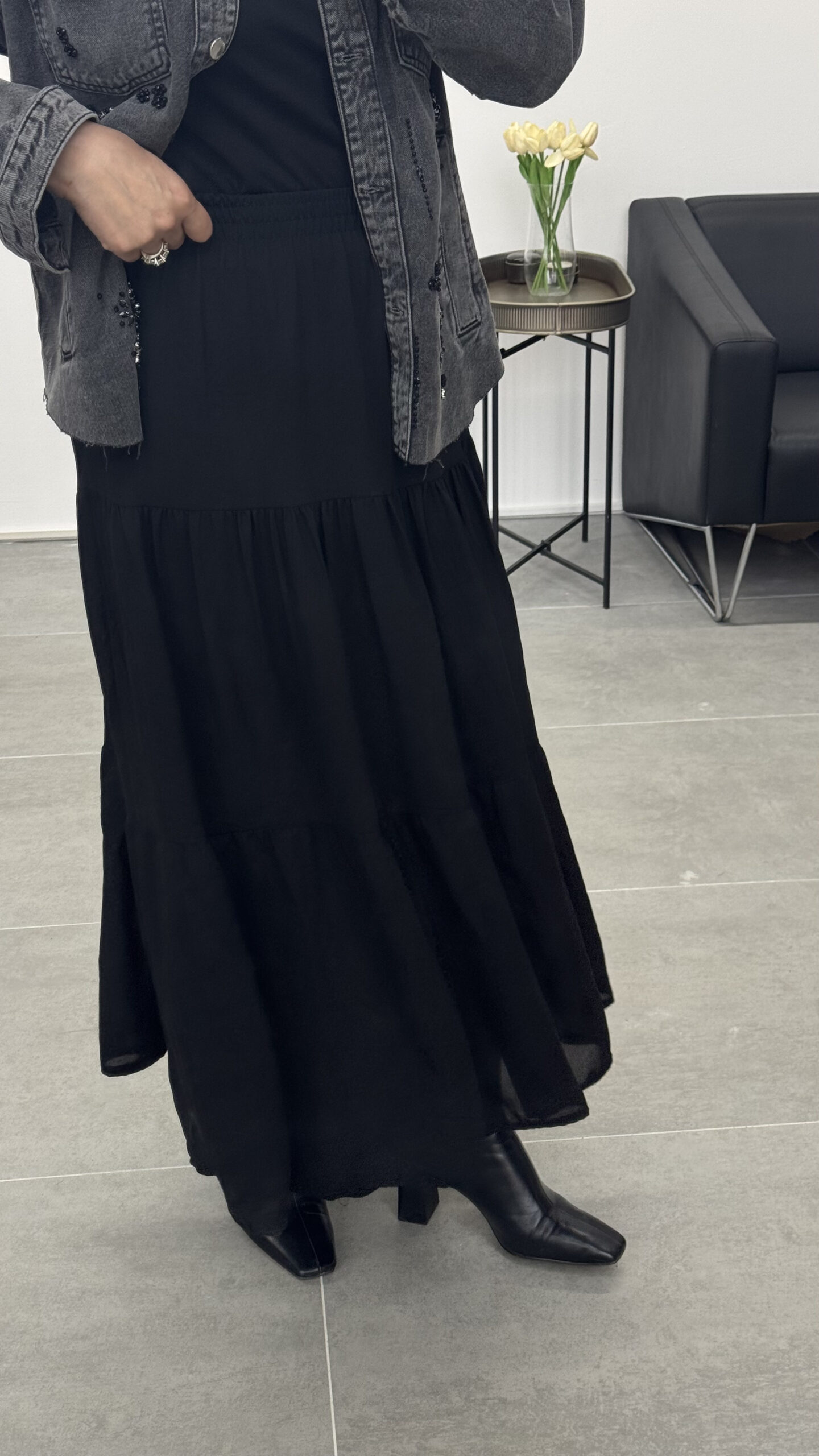 Şifon Katlı Etek - Görsel 3