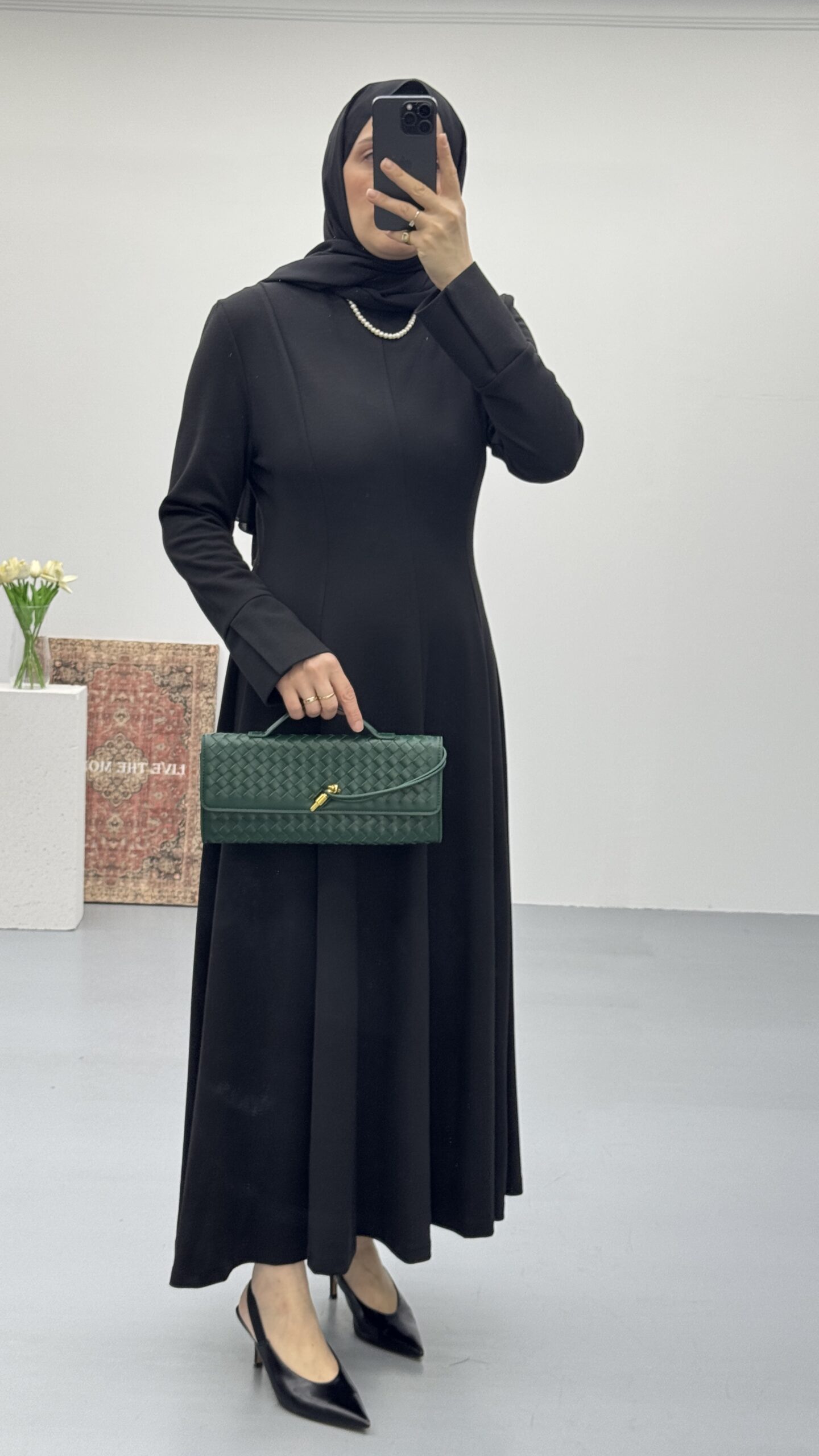 Kuplu Volan Elbise - Görsel 3