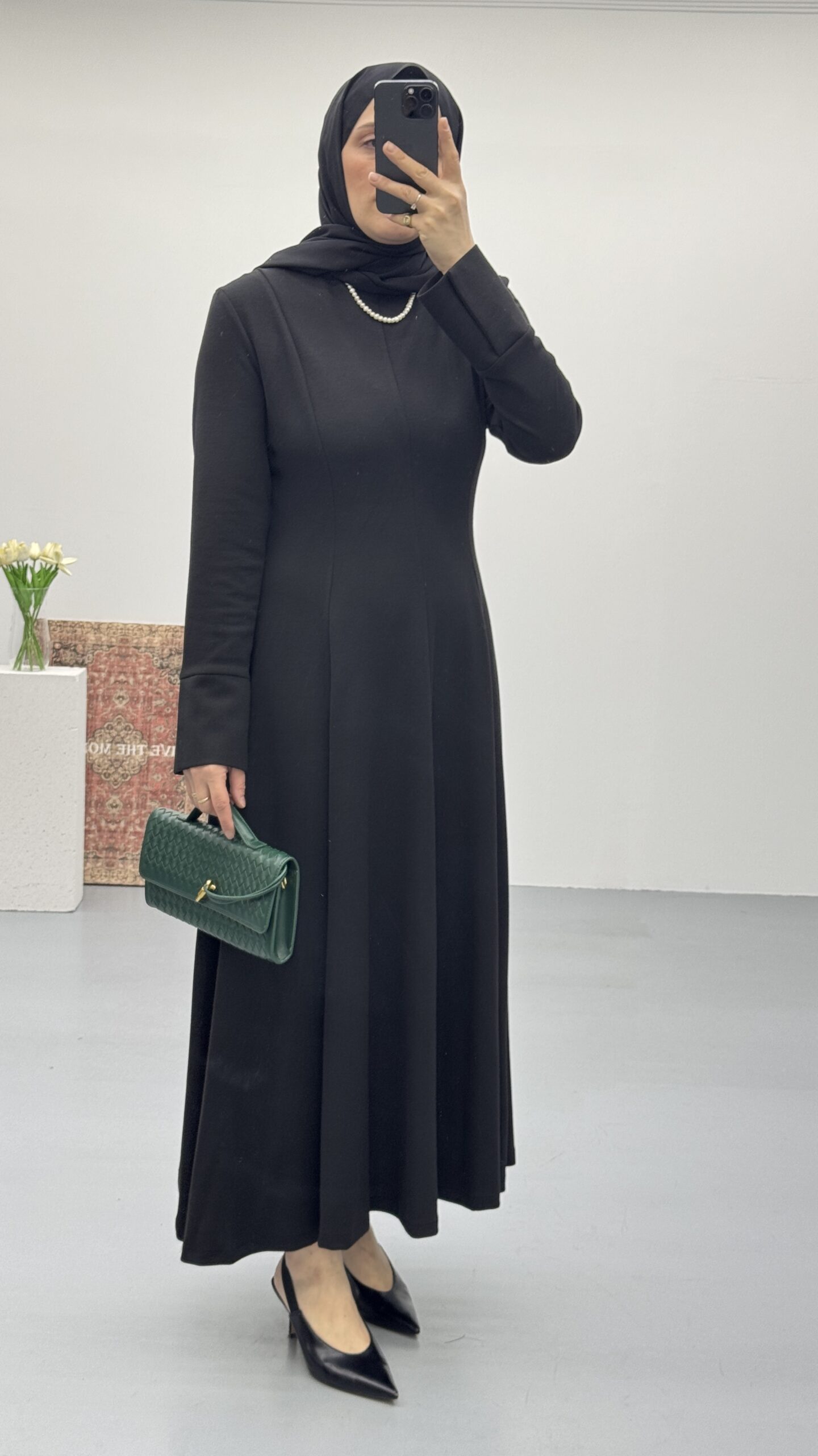 Kuplu Volan Elbise - Görsel 2