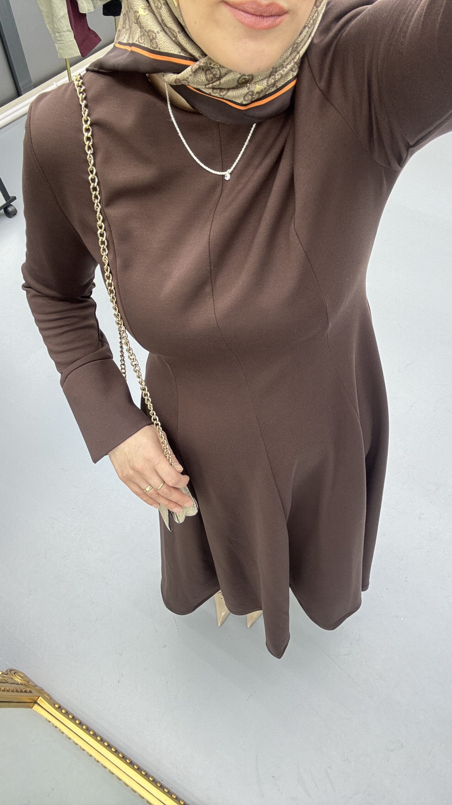 Kuplu Volan Elbise - Görsel 7