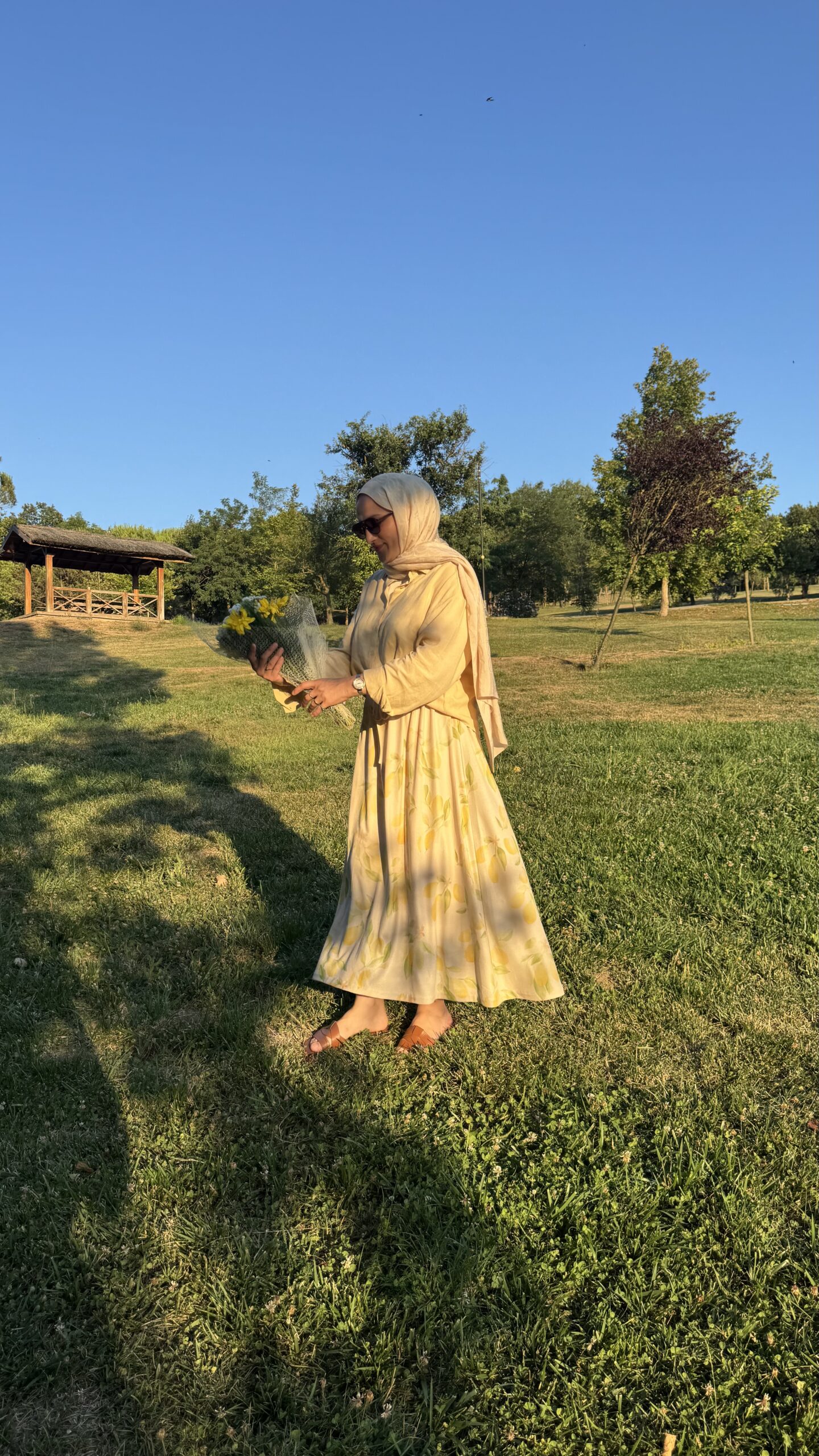 Limon Desenli Maksi Etek - Görsel 2