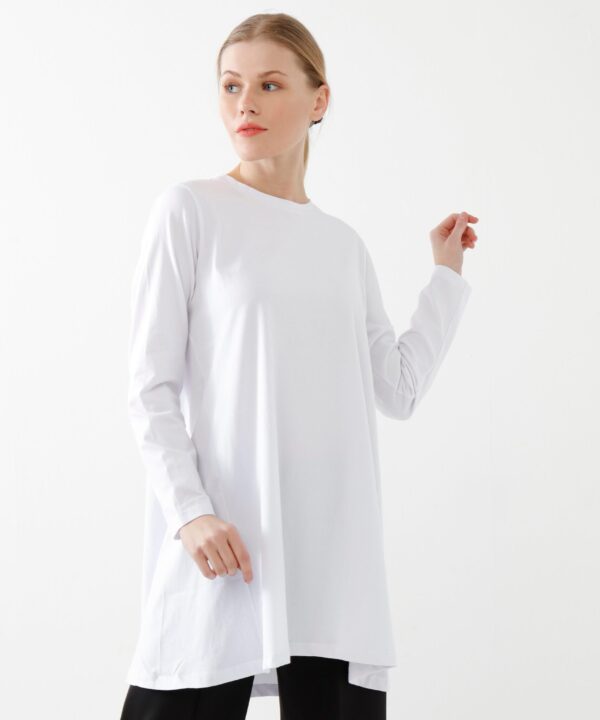 Beyaz Basic Kadın T-shirt