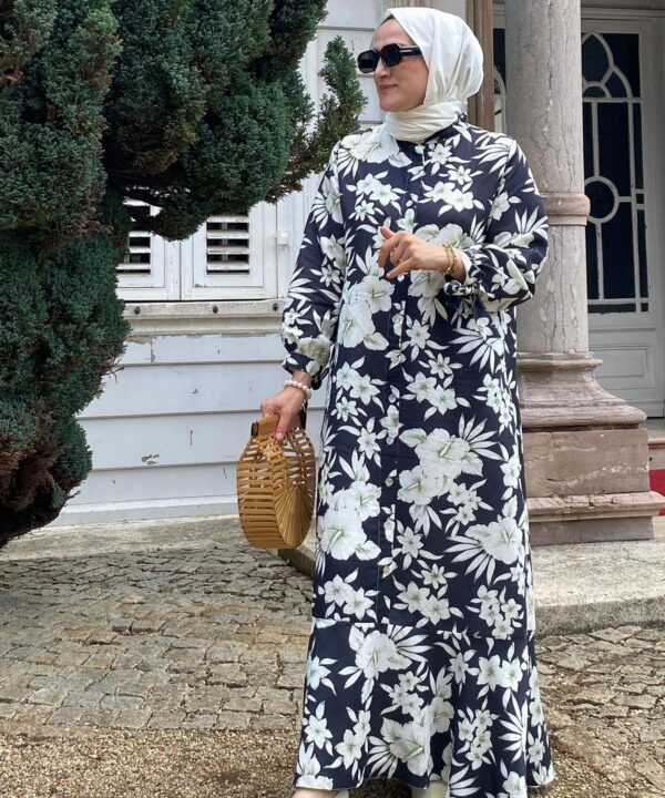 Flowers Baskılı Elbise