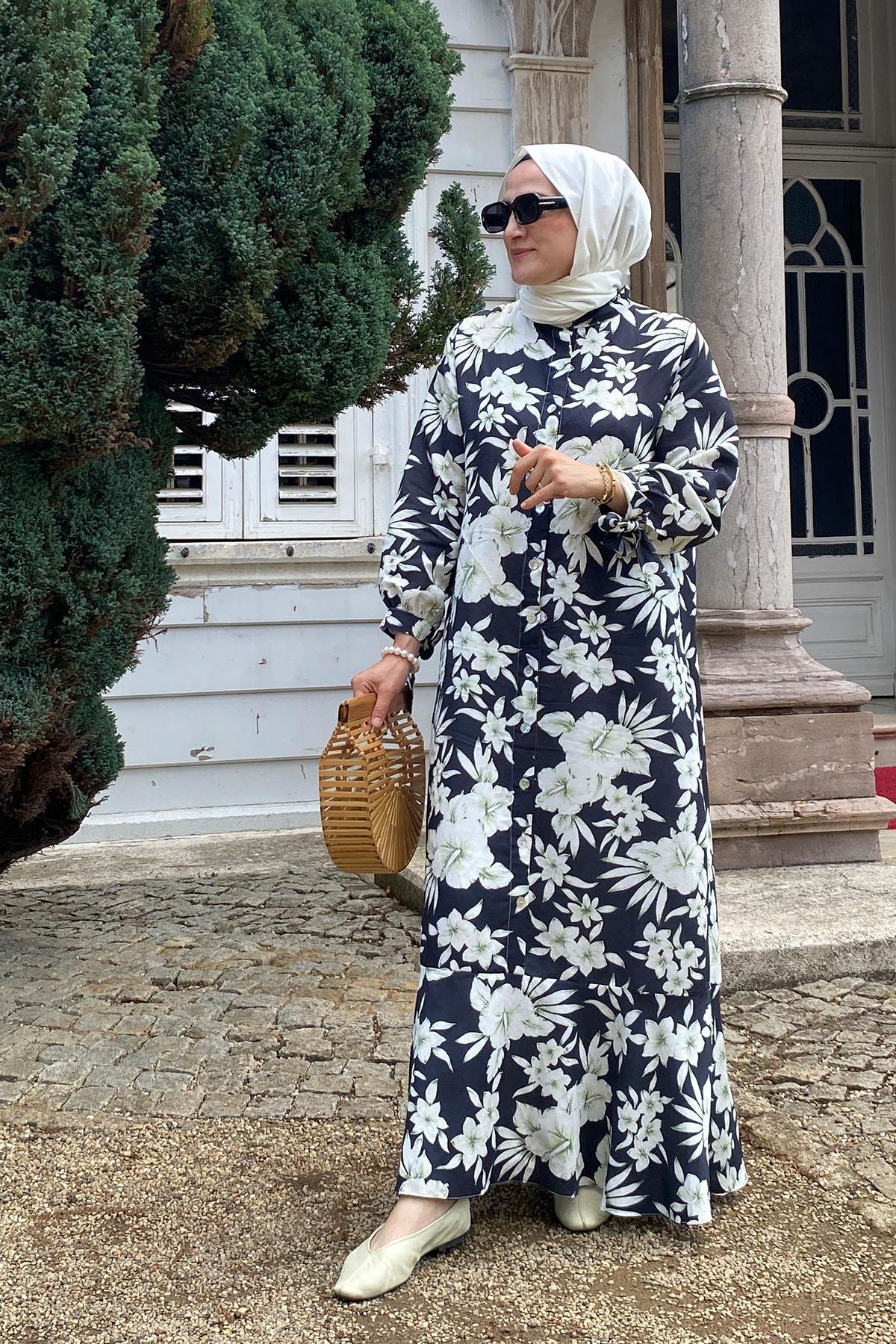 Flowers Baskılı Elbise