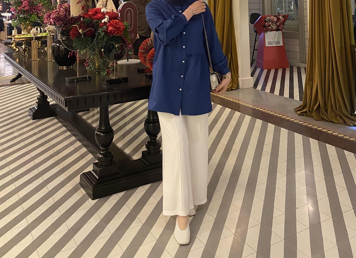 Dikiş Detaylı Krep Kadın Pantolon - Görsel 3