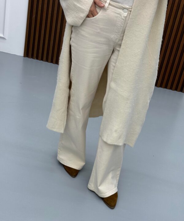 Fit İspanyol Beige Denim Pantolon