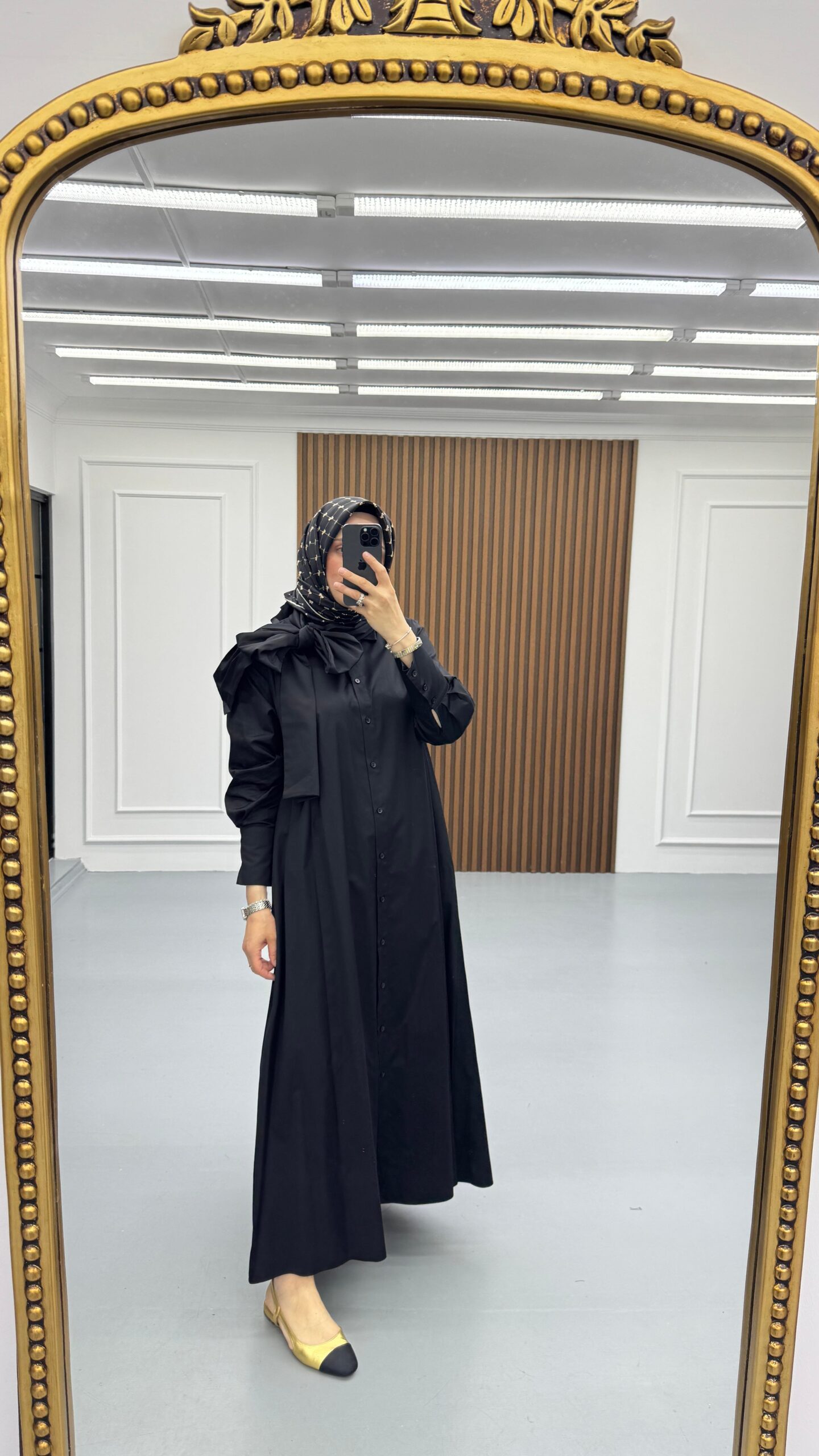 Geniş Kuşaklı Poplin Elbise - Görsel 6