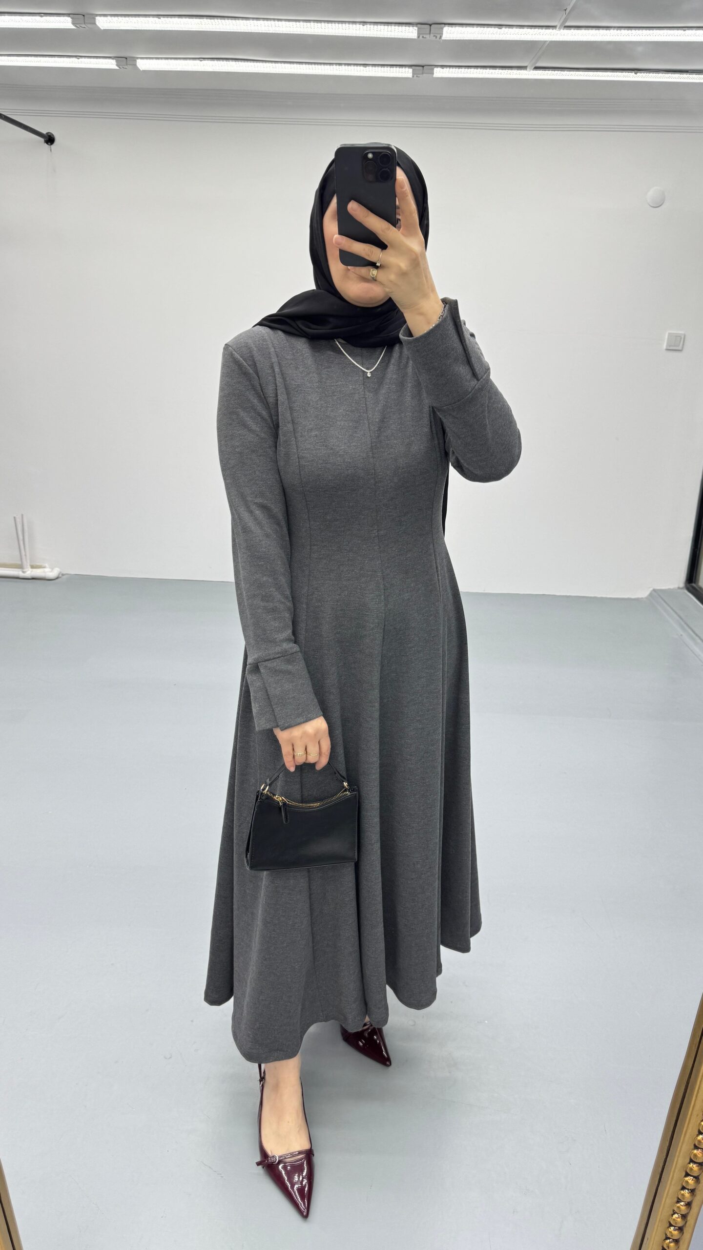 Kuplu Volan Elbise - Görsel 11