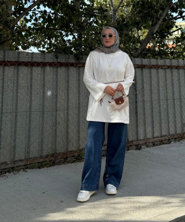 Lastikli Palazzo Jean Pantolon