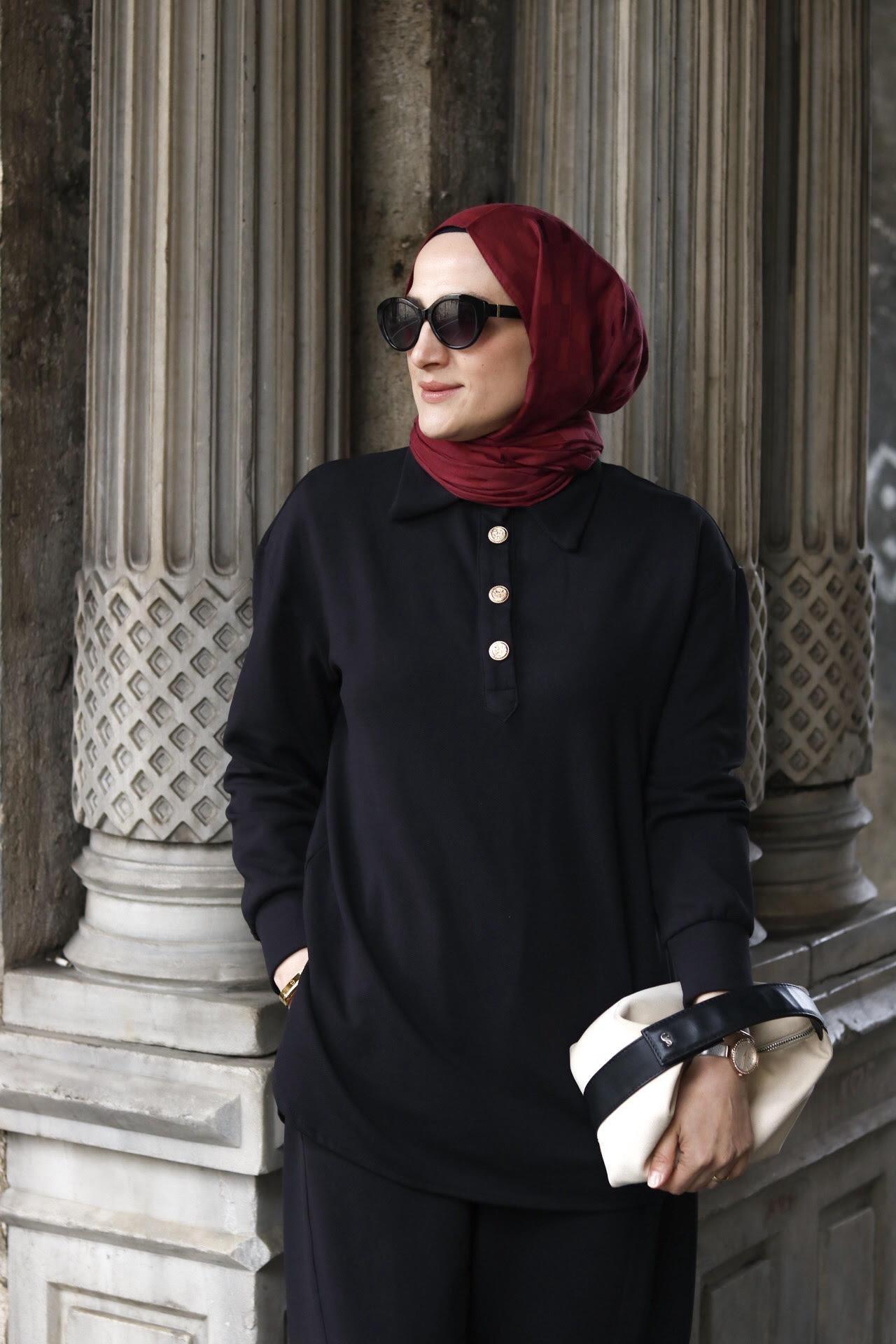 Mini Düğmeli Pantolon Takım - Görsel 4