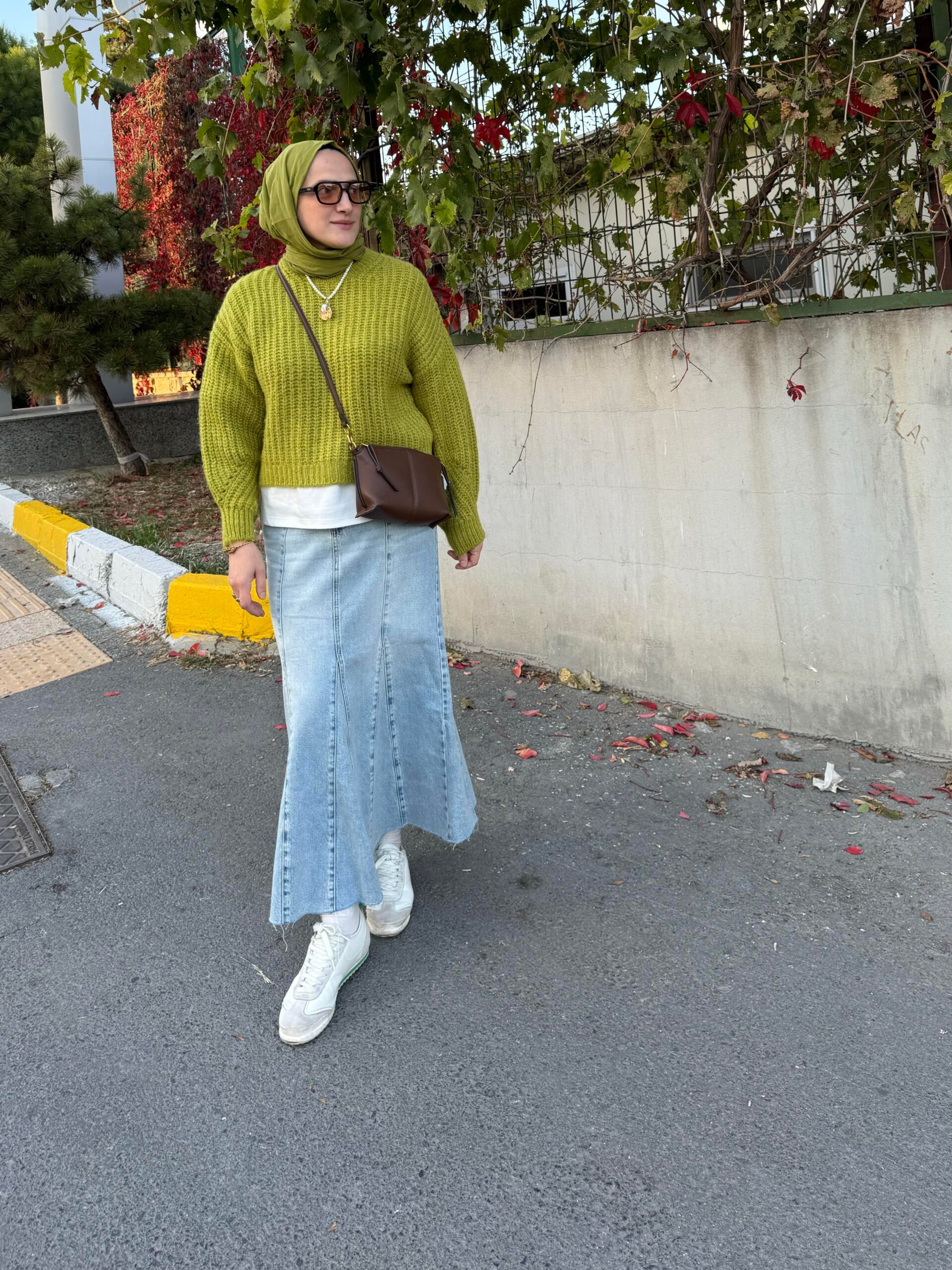 Orj Balık Model Denim Etek