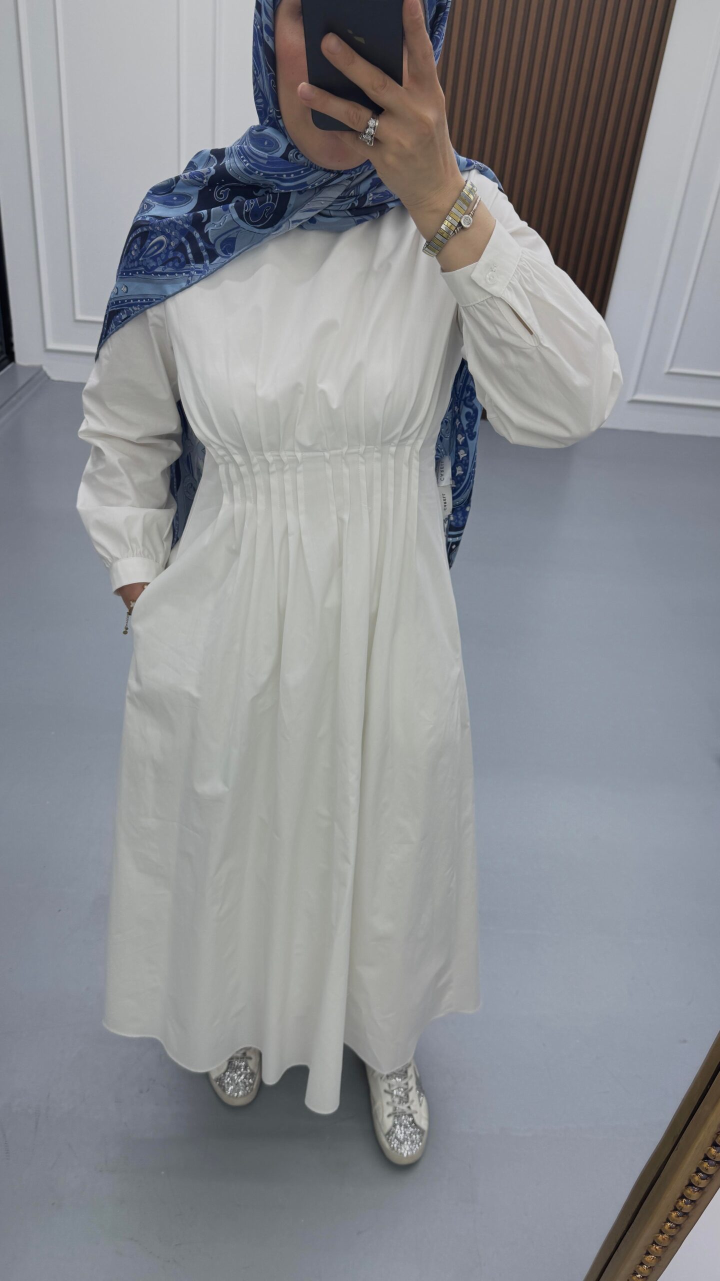 Pensli Pamuk Poplin Elbise - Görsel 3