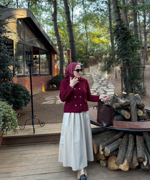 Pileli Paraşüt Etek Siyah