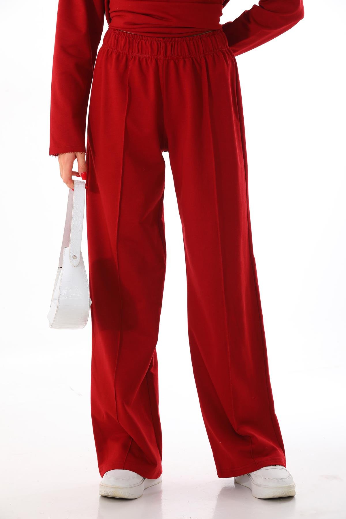 Souf Üç İplik Takım Bordo - Görsel 2