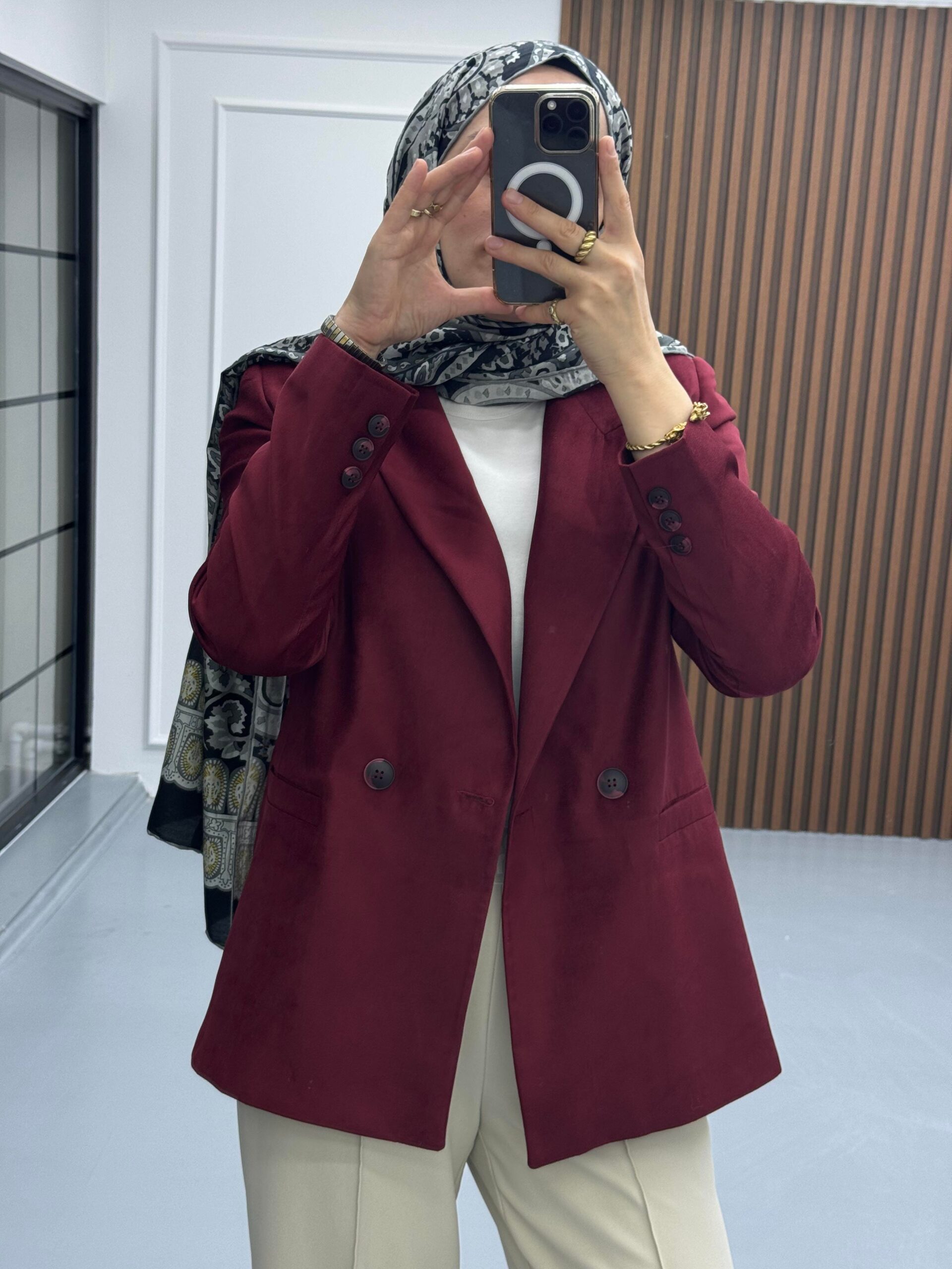 Süet Premium Ceket Bordo