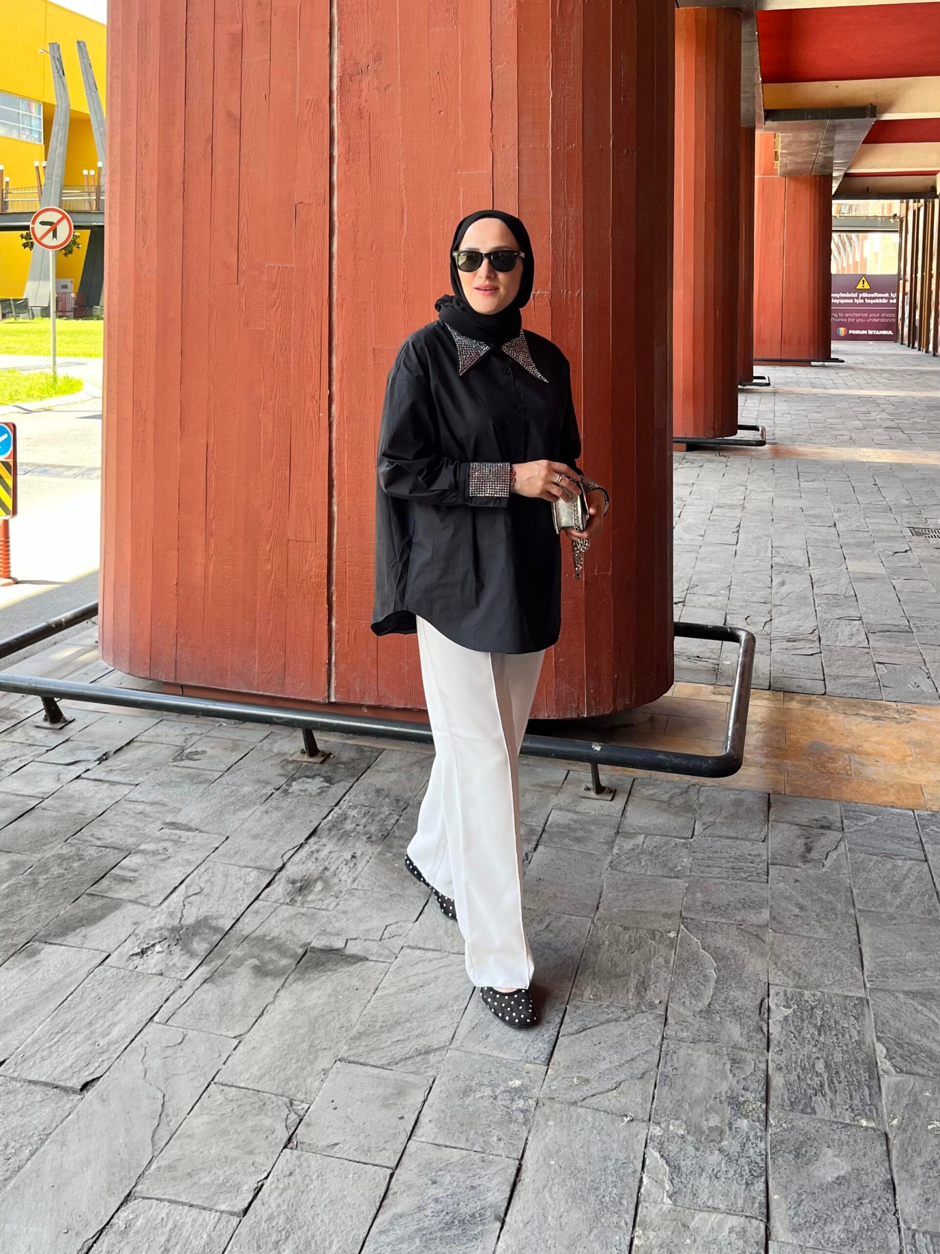 Taşlı Poplin Gömlek - Görsel 3